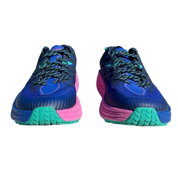 Hoka Speedgoat 4 shoes trail running athletic blue pink women’s 7 - Picture 2 of 10